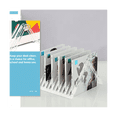 thumbnail image 2 of Desktop 12-Grid Bookshelf High Transparent Thickened Acrylic CD Storage Rack Record Rack Suitable Office, 2 of 6
