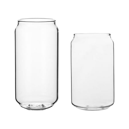

2pcs Heat Resistant Glass Cups Cola Cans Cocktail Glasses Drinking Cups