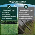 thumbnail image 2 of 10 Pack Heavy Duty Metal U-Post for Garden Fencing, No  Temporary Stakes, Green, 2 of 5