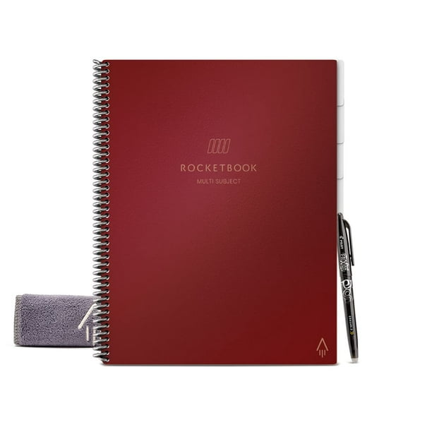 Rocketbook MultiSubject Smart Notebook Scannable Notebook with Dividers Lined Reusable Notebook