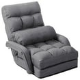 thumbnail image 2 of Canddidliike Folding Lazy Floor Chair Sofa with Armrests and Pillow-Gray, Floor Lazy Sofa for Living Room Bedroom, 2 of 10