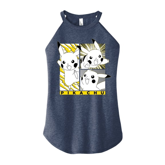 Pokémon - Pikachu Panel - Juniors High Neck Tank Top