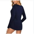 thumbnail image 2 of T-shirts à Col en V à Manches Longues pour Femmes Blouse Henley, 2 of 5