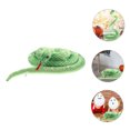 thumbnail image 4 of HOOWIFFY Scary Stuffed Snake Plush Toy for Decor in Bright Green Color Great for  Parties 14.5 Inches, 4 of 8