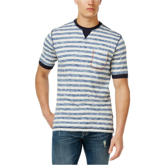 Weatherproof Mens Vintage Contrast Basic T-Shirt, Blue, Medium