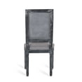 thumbnail image 5 of GDF Studio Brownell French Country Wood and Cane Upholstered Dining Chairs, Set of 6, Gray, 5 of 10