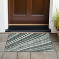 thumbnail image 6 of Addison Rugs Chantille Indoor/Outdoor Transitional Stripes Black Washable Rectangle Rug, 1'8" x 2'6", 6 of 6