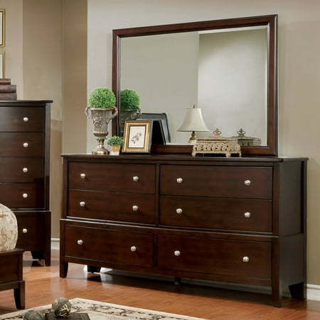 Furniture Of America Kami Transitional 2 Piece Brown Cherry