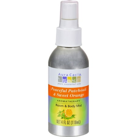 Aura Cacia Peaceful Patchouli/Sweet Orange Aromatherapy Mist 4 oz.
