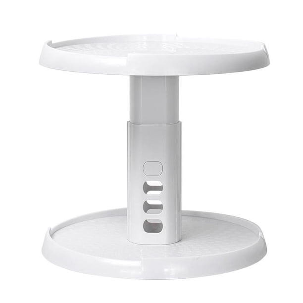 Yuarrent 2-Tier Multifunctional Storage Rack Holder 360-degree Spice Cabinet Organizer Turntable Bathroom Cosmetic Office Room Almacenamiento y organización del hogar Yuarrent HA034883-00