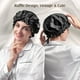 thumbnail image 4 of Gorro de seda YFONG de doble capa, 100% seda morera, negro, 4 of 8