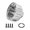 Silver, variant on Metal Front and Rear Case Differential Gear for 1/10 and 1/8 Truck Car Interior Parts Model Car Replacement