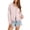 Pink, variant on KICILVS Womens Zip Up Hoodie Striped Sweater Coat Knit Hooded Double Zipper Jacket Trendy Fall Winter Outerwear