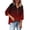 Red, variant on Women's Tie Dye Print Hooded Sweatshirt, Women Casual V Neck Button Up Pullover Tops Long Sleeve Hoodies Shirts Plus Size