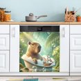 thumbnail image 1 of Capybara Bathtub Sailboat Dishwasher Magnet Cover Appliances Sticker Magnetic Refrigerator Wash Machine Cover Decal Decorative for Home Cabinet Kitchen Decor 23"x26", 1 of 6