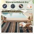 thumbnail image 2 of Outdoor Rug Carpet Waterproof-Patio Rug Mat 5x8 Reversible RV Outdoor Camping Rugs Picnic Beach Mats Plastic Straw Outside Rugs for Balcony Porch Pool Deck Boho Patio Decor, 2 of 6