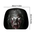 thumbnail image 5 of Halloween Fanged Snarling Monster Car Headrest Covers, 2‑Pack Creepy Sharp‑Teeth Beast Face Print Vehicle Seat Head Rest Protector for Car Interior Halloween Decor, 5 of 5