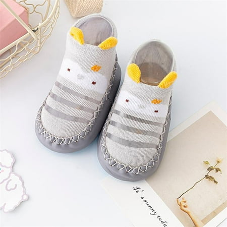 

nsendm Infant Toddler Shoes Soft Sole Toddler Shoes Bow Glitter Sequins Non Slip Breathable Toddler Boy Slip on Sandals Grey 6 Months