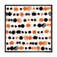 thumbnail image 1 of Designart Black and Orange Polka Dots FLOAT FRAME WALL ART, 1 of 4