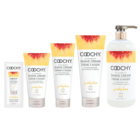 Coochy Intimate Shaving Cream Rash-Free for Pubic, Bikini Line, Armpit and More, Peachy Keen 7.2 fl oz.