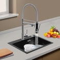 thumbnail image 3 of Kitchen Sink Single Handle Stainless Steel Faucet with Pull Down Sprayer(Silver), 3 of 7