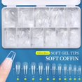 thumbnail image 1 of 300 Unids/Caja Gel Suave Mate Puntas Cortas Uñas Postizas Cubierta Completa Herramienta De Arte De, 1 of 4