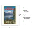 thumbnail image 2 of Pacific Northwest - Spirit Lake Mount St. Helen - Northwest Orient Airlines - Vintage Travel Poster c.1973 - Bamboo Fine Art 290gsm Paper (Unframed) 17x22in, 2 of 4