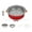 Red, variant on Portable Round Charcoal Grill Camping BBQ Grill Compact Iron Fire Grill with Detachable Cooking Grate