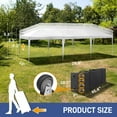 thumbnail image 2 of SalonMore 10' x 30' Canopy Tent with Smooth Corner Slider Button, Easy Pop-Up Party Tent with Roller Storage Bag & 8 Sandbags, Outdoor & Indoor, White, 2 of 8