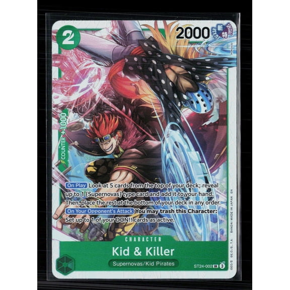 2024 Bandai One Piece Card Game ST-24 Starter Deck Kid & Killer Kid Pirates Supernovas Trading Card