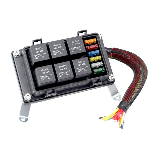 Caja de fusibles y relés impermeable para compartimento de motor marino, remolque automotriz 12V4pin