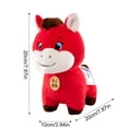 thumbnail image 3 of 2026 Year of The Horse Plush, Smiling Red Zodiac Stuffed Animal with Charm Necklace, Chinese New Year Home Office Desk Decoration (2Pcs), 3 of 6