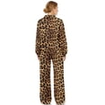 thumbnail image 2 of Yuyamidu Leopard Print Women's Tracksuits Matching Sweatsuit Loungewear Lounge Sets 2 Piece Outfits Spring Fall Winter Drawstring Pullover Sweatshirt Wide Leg Sweatpants Tops Bottoms Set L, 2 of 7