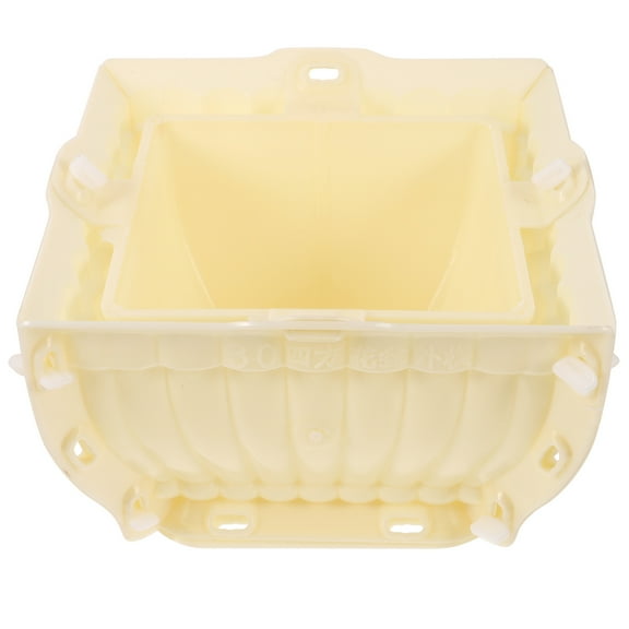 STOBOK Plastic Reusable Flowerpot Mold Light Yellow 1Set For Home Decoration