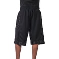 thumbnail image 3 of Pro Club Men's Heavyweight Mesh Basketball Shorts 161-BLK-XL, 3 of 4