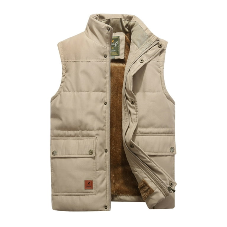 Frontwalk Mens Lightweight Winter Vest Jacket with Pockets Warm