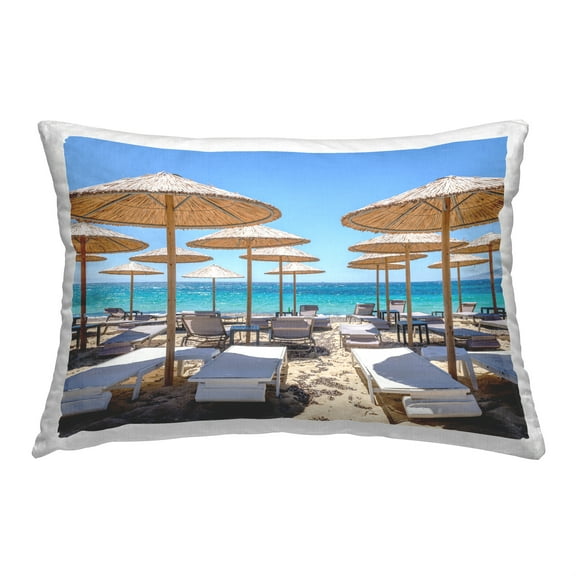 Stupell Industries Tropical Beach Vacation Decorative Printed Throw Pillow, 14 x 20