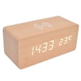 thumbnail image 3 of Reloj Despertador Digital, Carga Inalámbrica, Detección Automática De Temperatura, Reloj Electrónico LED Con 3 Configuraciones De Alarma, Para Oficina En Casa, 3 of 7