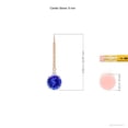 thumbnail image 6 of ANGARA Natural 1.8 ct Tanzanite and Diamond Leverback Drop Earrings in 14K Rose Gold for Women (Size-6mm) | December Birthstone, Anniversary, Jewelry Gift for Women | Natural Tanzanite Earrings, 6 of 6