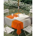 thumbnail image 2 of Burnt Orange Beige Outdoor Tablecloth with Umbrella Hole, Abstract Modern Oil Painting Geometric Spillproof Waterproof Outdoor Table Cover, Patio Tablecloths for Party/Garden/Picnic, Square 54"x54", 2 of 9