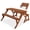 Acorn, variant on 2-in-1 Transforming Outdoor Wooden Picnic Table Garden Bench, Mechanical Hinged Linkage Interchangeable Patio Desk with Umbrella Hole for Backyard Porch, Adult Heavy Duty Large Furniture
