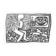 thumbnail image 1 of Decoración de escritorio moderna de 12 cm x 18 cm para el hogar y la oficina Acrílico abstracto en blanco y negro, 1 of 2