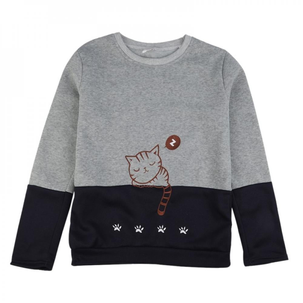Letter Embroidery Pullover Hoodies 