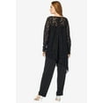 thumbnail image 2 of Roaman's Women's Plus Size Plus-Size Asymmetrical Lace Pant Set –Long Sleeve Lace Scalloped Tunic & Elastic Waist Pants, 2 of 6
