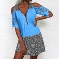 thumbnail image 2 of EQWLJWE Robes d'Été pour Femmes 2023 Robe Décontractée Aguichant Mode Été Col en V Manches Courtes Ample Imprimée, 2 of 5