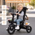 thumbnail image 6 of XJD 7 in 1 Tricycle for Toddlers, 2-4 Years Kids Foldable Tricycle with Adjustable Seat and Push Handle, Black, 6 of 8