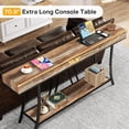 thumbnail image 7 of Tribesigns 70.9" Extra Long Console Table, Industrial Narrow Sofa Table with Storage Shelves, Behind Couch Table, 2-Tier Entryway Sofa Table for Living Room, Hallway, Rustic Brown, 7 of 7