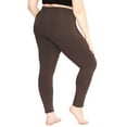 thumbnail image 3 of Stretch Is Comfort Women's Polyester Plus Size Leggings Brown X-Large, 3 of 6