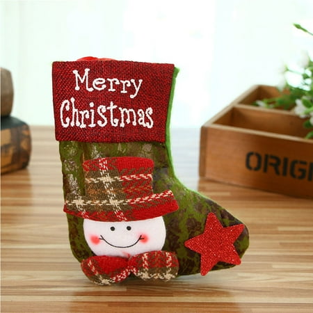 

Children s Gift Christmas Tree Decoration Pendant Small Imitation Leather Retro Printed English Christmas Socks ljddg#7595 Bathroom Decor Children s Gift Christmas