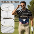 thumbnail image 5 of Jeiento 250th Anniversary Sleeveless Golf Shirt for Women Short-Sleeve Slim Fit Shirts for Men Eagle American Flag Breathable Summer Couple Matching Activewear Set, Men's XL, 5 of 6